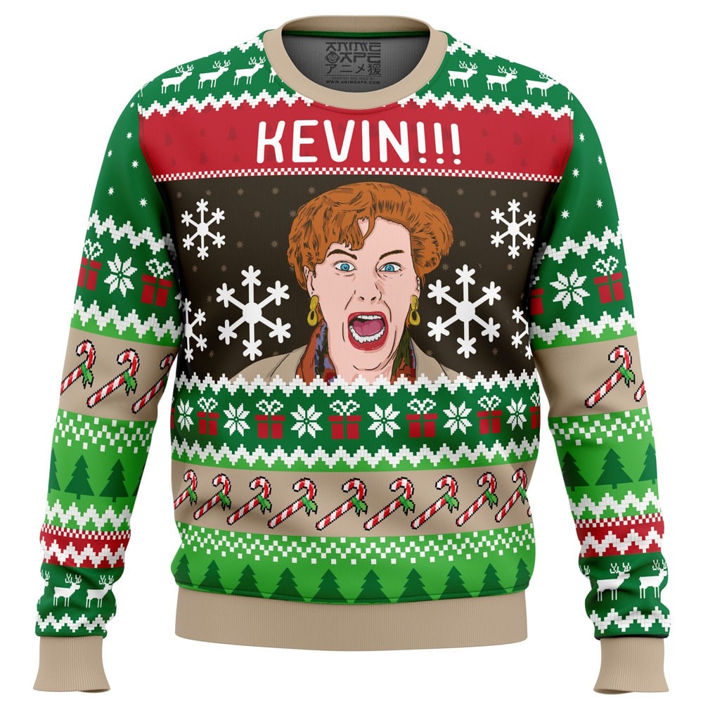 Kevin Home Alone All Over Print Hoodie 3D Zip Hoodie 3D Ugly Christmas Sweater 3D Fleece Hoodie