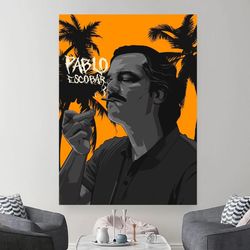 pablo escobar wall art pablo escobar poster home decor canvas vintage wall art large canvas wall decor art