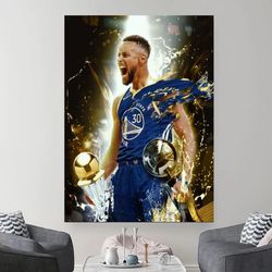 stephen curry poster, stephen curry painting, stephen curry canvas, stephen curry print, stephen curry ready to hang, st