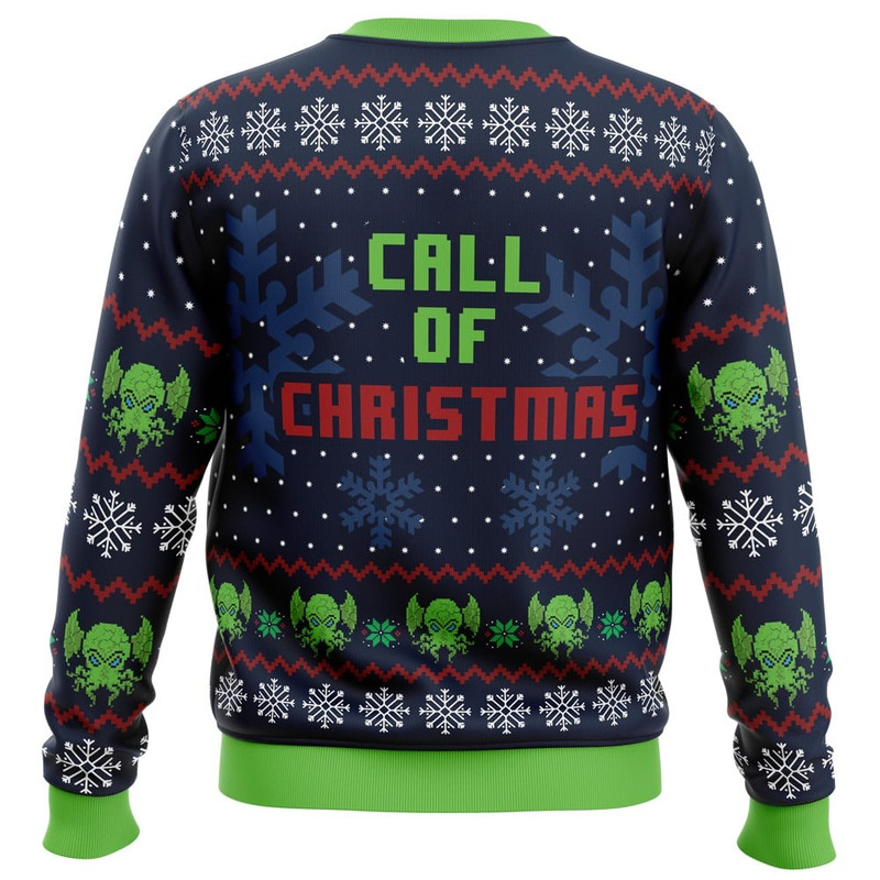 Call Of Christmas Cthulhu All Over Print Hoodie 3D Zip Hoodie 3D Ugly Christmas Sweater 3D Fleece Hoodie