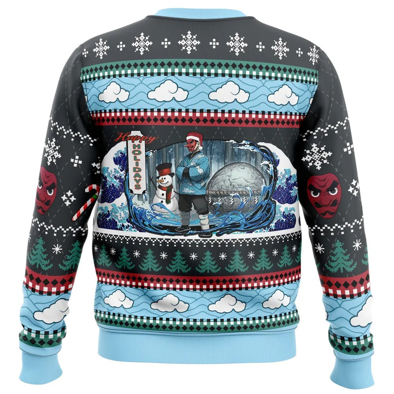 Christmas Sakonji Urokodaki Demon Slayer All Over Print Hoodie 3D Zip Hoodie 3D Ugly Christmas Sweater 3D Fleece Hoodie