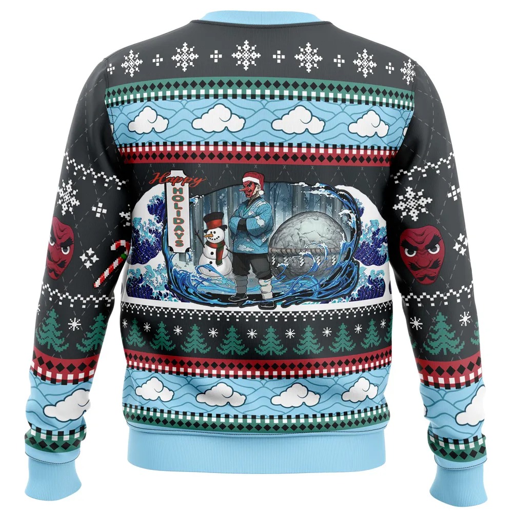 Christmas Sakonji Urokodaki Demon Slayer All Over Print Hoodie 3D Zip Hoodie 3D Ugly Christmas Sweater 3D Fleece Hoodie