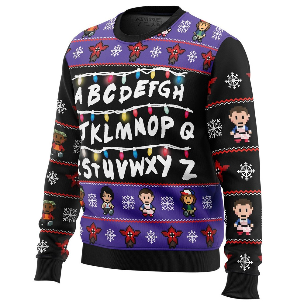 Stranger Things All Over Print Hoodie 3D Zip Hoodie 3D Ugly Christmas Sweater 3D Fleece Hoodie