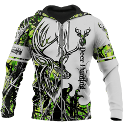 ggp20070119159 hunter hunting lovers deer hunting toxic camo zip up hoodies
