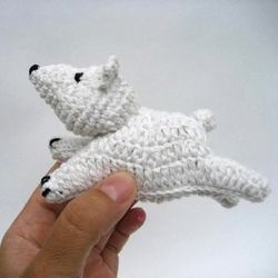 Souvenir toy White Polar bear, amigurumi white polar bear, handmade