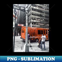 Water Street Manhattan New York City - Sublimation-Ready PNG File - Capture Imagination with Every Detail
