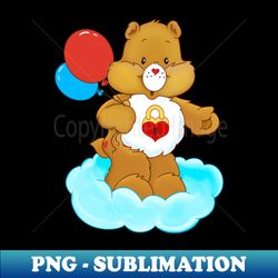 CARE Bear - Rainbow Cartoon vintage childhood animated 1980s cartoons friendship love - Sublimation-Ready PNG File - Unlock Vibrant Sublimation Designs