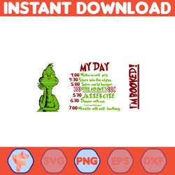 The Grinch Png, My Day I'm Booked Png, Merry Grnichmas Png, Retro Grinch Png