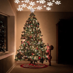 1pc, snowflake projection tree top star, christmas tree topper, christmas tree topper star decoration, christmas decorat