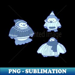 baby penguins with sweaters chilling - Sublimation-Ready PNG File - Vibrant and Eye-Catching Typography