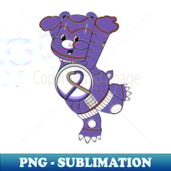 mecha cyborg purple care bear - high-resolution png sublimation file - stunning sublimation graphics