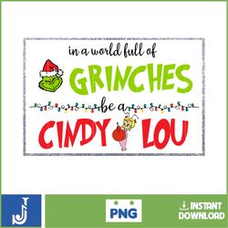 the grnich png, in a world bull of grinches cindy lou png, retro grinc png, christmas sublimation