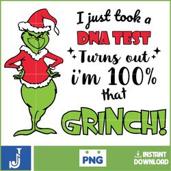 the grnich png, i just took a dna test turns out i'm 100 that grich png, retro grinc png, christmas sublimation