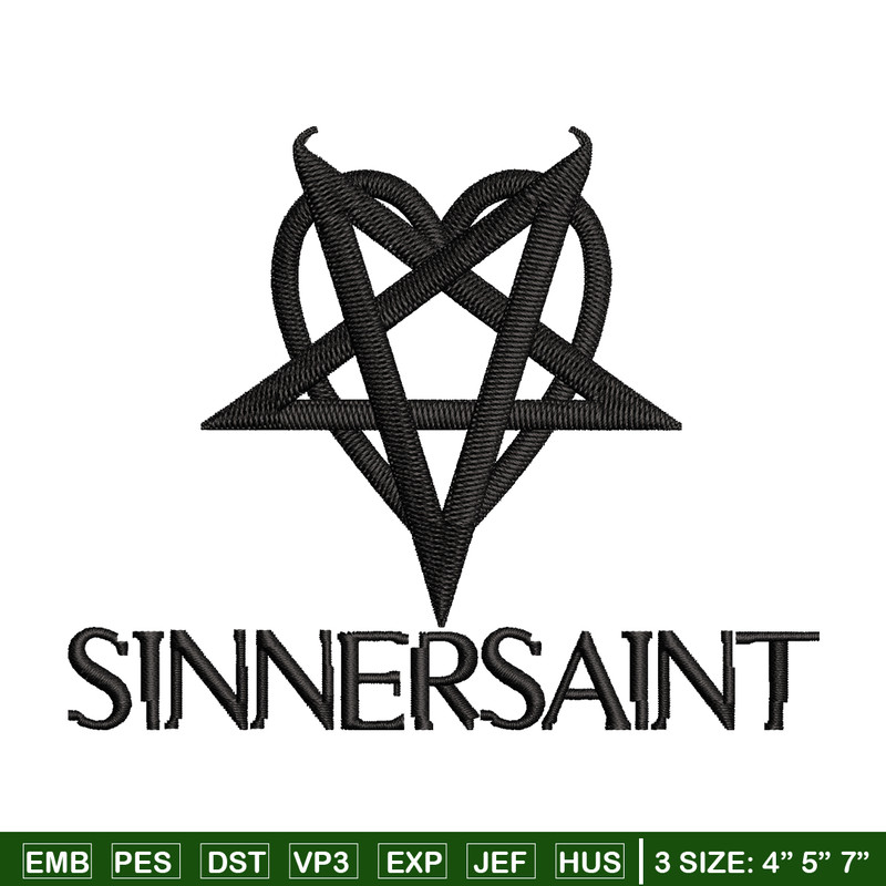 Sinnersaint Logo embroidery design, Sinnersaint Logo embroidery, logo design, embroidery file, Digital download..jpg
