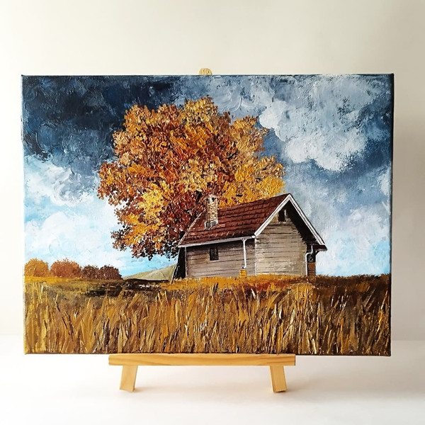 Textured-acrylic-painting-with-landscape-and-rustic-house-on-canvas.jpg