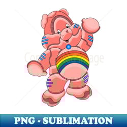mecha cyborg pink care bear - high-quality png sublimation download - defying the norms