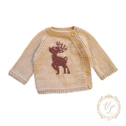 Baby Cardigan Knitting Pattern | PDF Knitting Pattern | V60