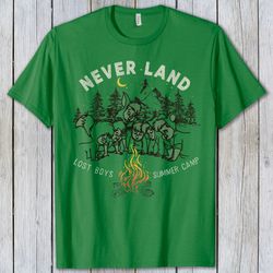 disney peter pan lost boys summer camp portrait tshirt, disney family matching shirt, walt disney world, disneyland trip