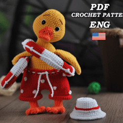 Goose crochet pattern. Amigurumi goose pattern PDF in Eng. Easter Goose crochet pattern, Duck Amigurumi, Crochet goose p