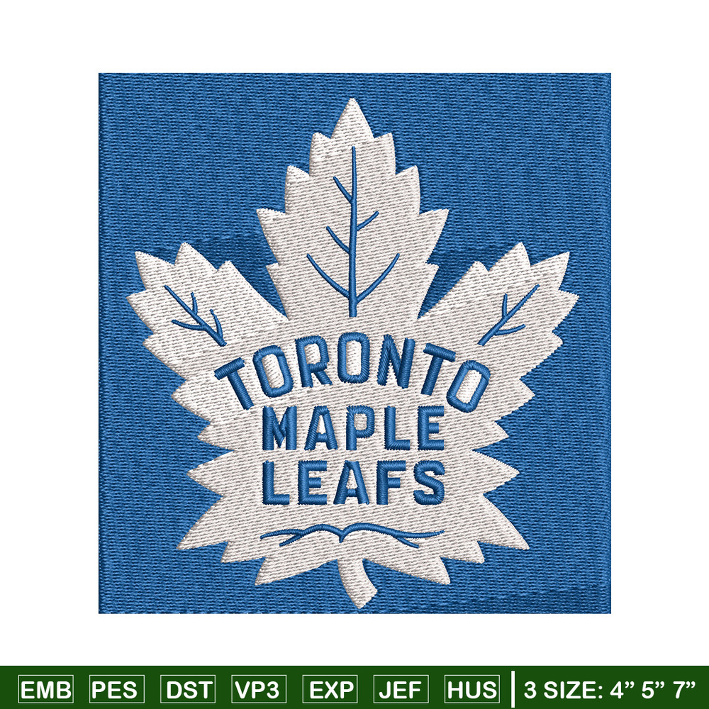 Toronto Maple logo Embroidery, NHL Embroidery, Sport embroidery, Logo Embroidery, NHL Embroidery design.jpg