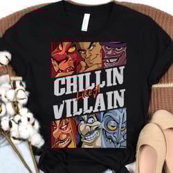 disney villains chillin like a villain group portrait , disney family matching shirt, disneyland trip outfits