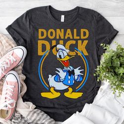 donald duck cute face disney duck happy vintage shirt, disneyland family matching shirt, magic kingdom tee, wdw epcot th