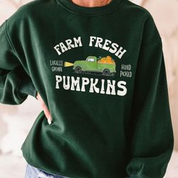 farm fresh pumpkin sweatshirt, autumn crewneck, halloween women hoodie, halloweentown university, pumpkin shirt, fall te