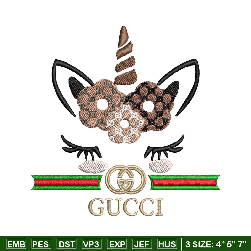 Unicorn gucci Embroidery Design, Gucci Embroidery, Embroidery File, Brand Embroidery, Logo shirt, Digital download.jpg