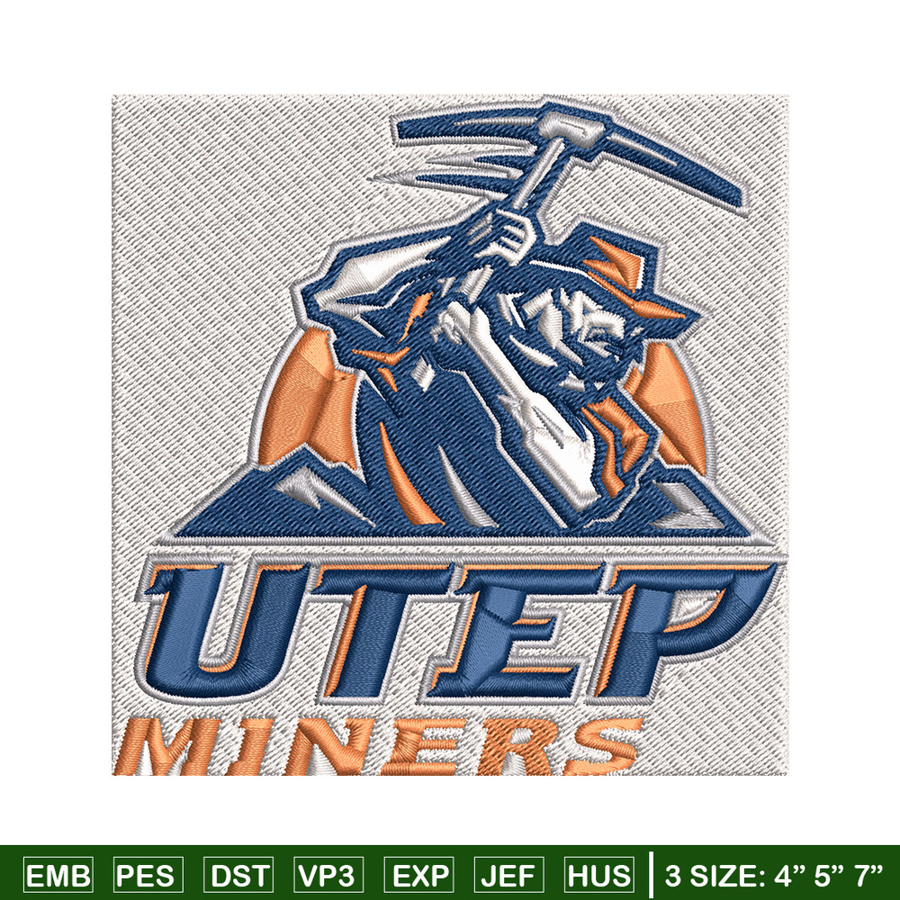 UTEP Miners embroidery design, UTEP Miners embroidery, logo Sport, Sport embroidery, NCAA embroidery..jpg