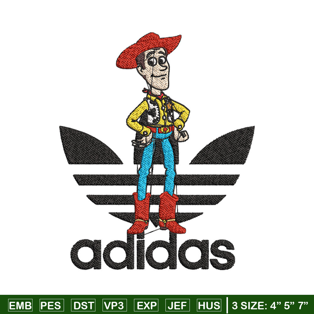 Woody adidas Embroidery Design, Adidas Embroidery, Embroidery File, Brand Embroidery, Logo shirt, Digital download.jpg