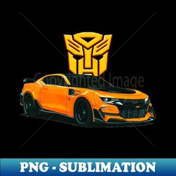 Outstanding adorable exclusive art american movie muscle car Transformers Bumblebee Chevrolet Camaro SS V8 Autobots - Retro PNG Sublimation Digital Download - Add a Festive Touch to Every Day