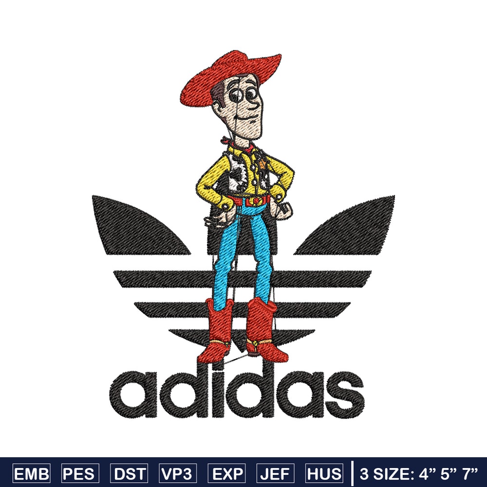 Woody adidas Embroidery Design, Adidas Embroidery, Embroidery File, Brand Embroidery, Logo shirt, Digital download.jpg