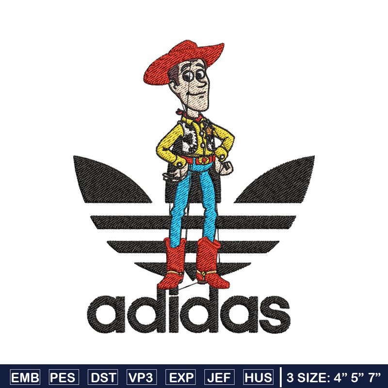Woody adidas Embroidery Design, Adidas Embroidery, Embroidery File, Brand Embroidery, Logo shirt, Digital download.jpg