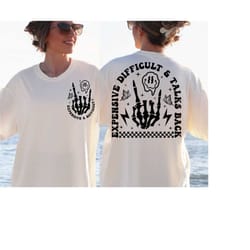 expensive difficult and talks back svg, expensive and difficult svg, png, trendy svg, trendy png, cricut cut files