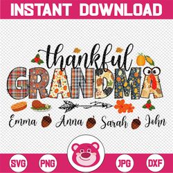 custom thankful grandma png, personalized grandma fall png, grandma thanksgiving png, grandma fall thanksgiving