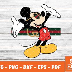 mickey-gucci svg,cartoon svg, bundle cartoon svg 116