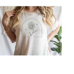 flowers t-shirt, botanical tee, gardening shirt, lady t-shirt, floral shirt, nature shirt, wildflower, nature lover, blo