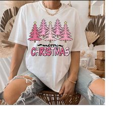 pink merry christmas svg png files for sublimation, merry christmas tree svg, christmas sublimation designs downloads, c