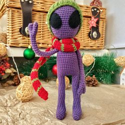 Purple alien doll, Alien Shaped Plush Toy, Soft Cartoon Stuffed Doll For friends. Christmas gift.