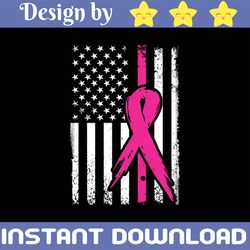 Breast Cancer Awareness Flag SVG, Distressed Flag SVG, Pink Ribbon, cancer awareness svg cut file for cricut, png, eps,