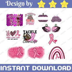 cancer awareness png bundle, breast cancer awareness png print, transparent background, sublimation png