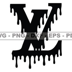 louis vuitton svg,lv svg, lv logo svg,lv logo dripping svg, fashion brand logo 05