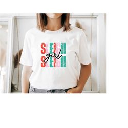 sleigh girl sleigh shirt, sleigh girl t-shirt, funny christmas shirt, retro christmas tee, christmas shirts for women, h