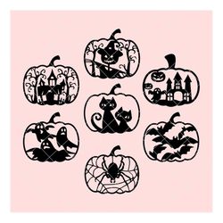 halloween pumpkin bundle svg, pumpkin svg, halloween decor svg, pumpkin laser cut files, halloween svg, spooky glowforge