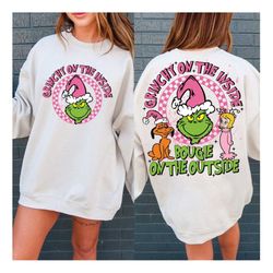 grinc on the inside bougie on the outside png, christmas png, christmas shirt sublimation design, retro christmas png, m