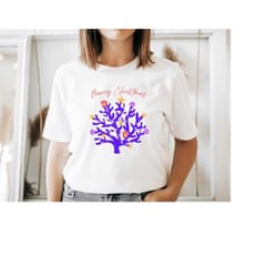 chrtismas tree shirt, coral christmas tree shirt, crustaceancore christmas shirt, ladies christmas shirt, ocean life ch