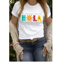 retro hola tee,latina shirt,latina ,retro shirt,latina girl shirt,cool latina,cute latina shirt groovy hola,retro shirt,