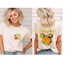 vintage disneyland halloween 2 side shirt, disney trip tee,disney mickey pumpkin tee, disneyland halloween tee, disney f