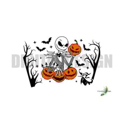 jack 24oz cold cup tumbler design no hole halloween spooky cup design cricut silhouette