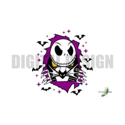 jack halloween svg png spooky season fall t-shirt design movie themed horror skeleton